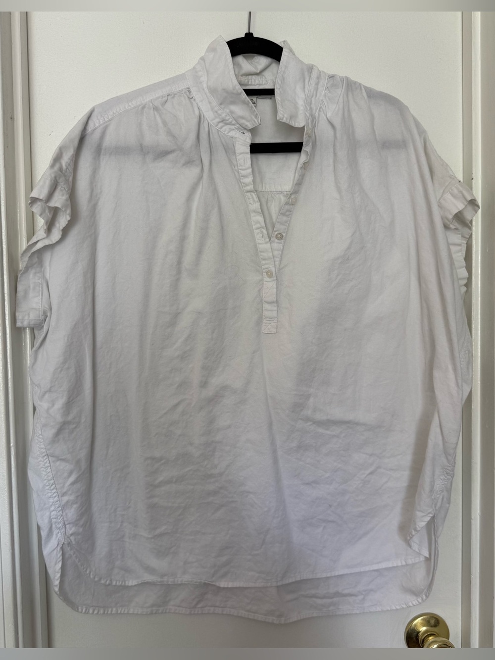 Madewell White Casual Button-Down Popover Shirt